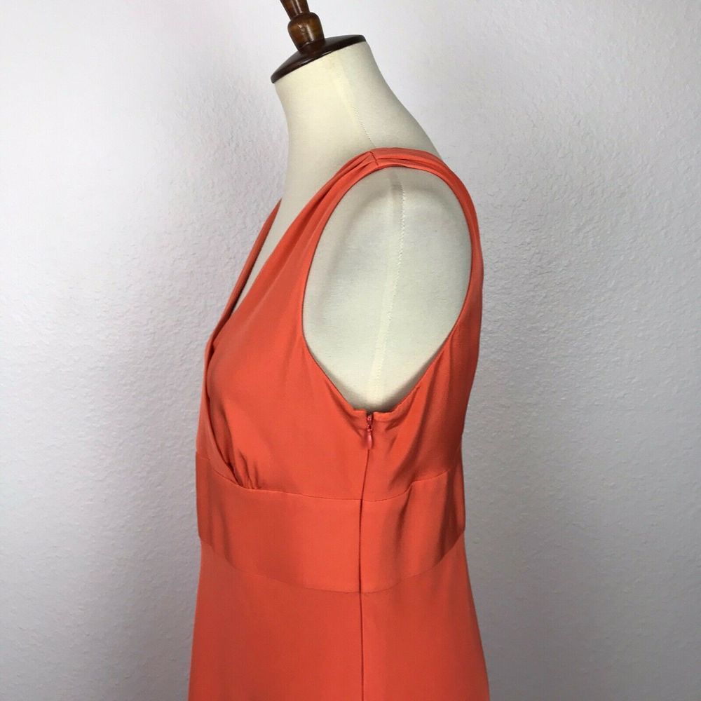 J.Crew Silk Orange Lined Fit Flare Dress - Picture 8 of 8